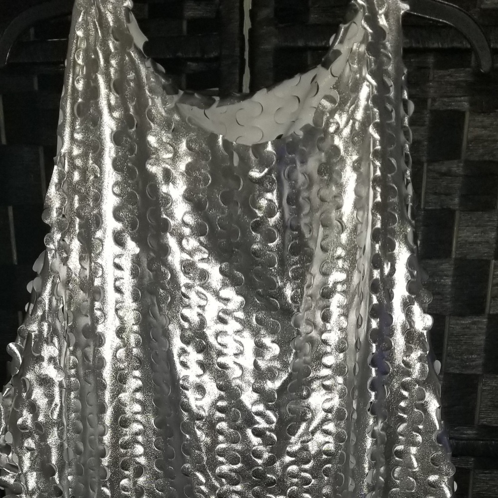 Exotic Sparkling Silver Shein Curve Size 4xl Nwot - image 3